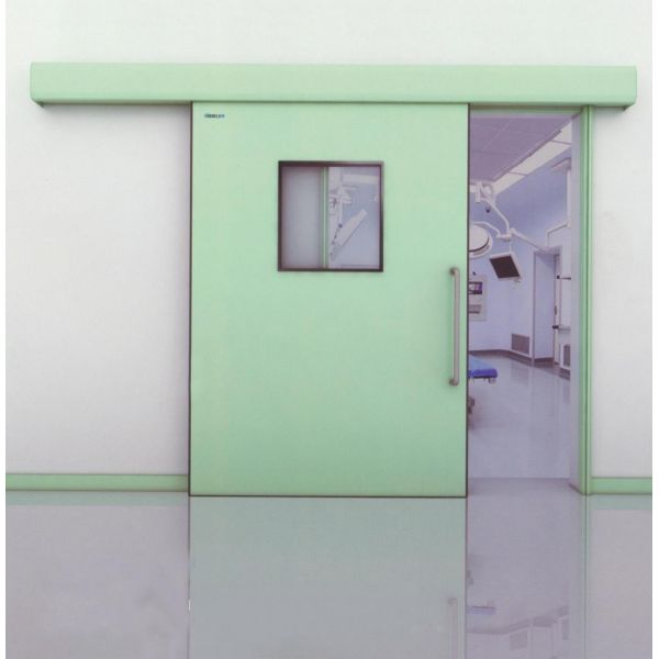 Automatic Interior Hospital Operating Room Door Airtight Powder Coated Steel Medical Sliding Door