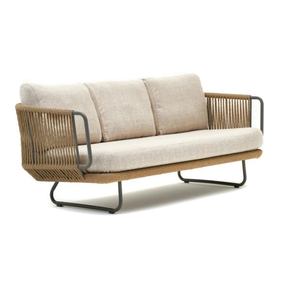 Custom Garden Outdoor Patio Furniture Rattan Rope Sofa with Quick Dry Foam in Garden