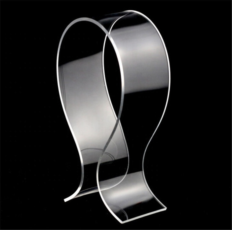 Modern Acrylic Headset Display Stand for Computer Gaming Headsets Rectangle Storage Rack with Injection Technics