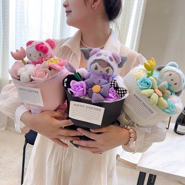 Valentine's Day Gifts Creative Plush Doll Flower Bouquets Finished Dolls Muse Flower Bouquets Mother's Day International Women's Day