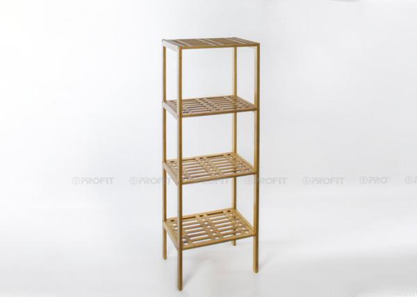 110cm High 30cm Wide Bamboo 4 Tier Shelf For Bathroom