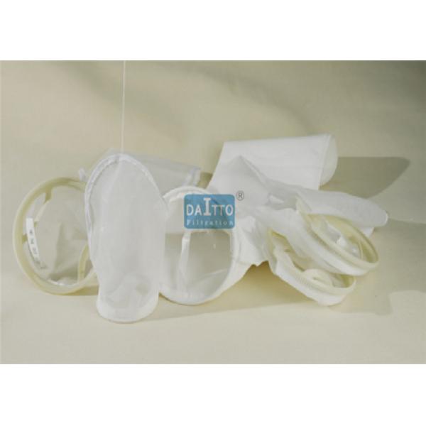 Heat Stabilized Micron Nylon Mesh Filter Bags , Industrial Filter Bags Reinforced Side Seams
