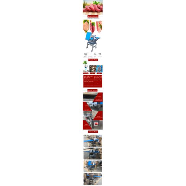 Conveyor 800KG/H Meat Processing Machine Poultry Fish Cutter