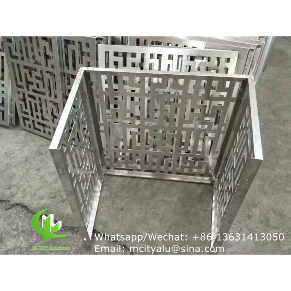 полые перфорированные крышки воздушного кондиционера из алюминия с лазерной резкой cnc алюминиевый экрановый лист для украшения стеновой облицовки