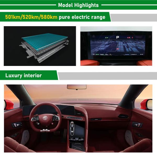 2023 SAIC MG Cyberster 4WD Vehículo energético deportivo Super Auto 520km 580KM Pure EV Car eléctrico Cabriolet Cyberster