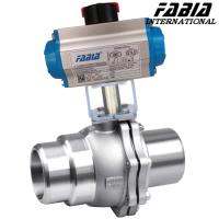 Valva de esfera pneumática de alta pressão de duas peças de aço inoxidável