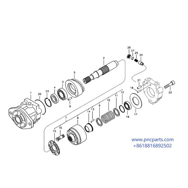 14533496 гидронасос экскаватора вентиляторного двигателя EC360B Volvo