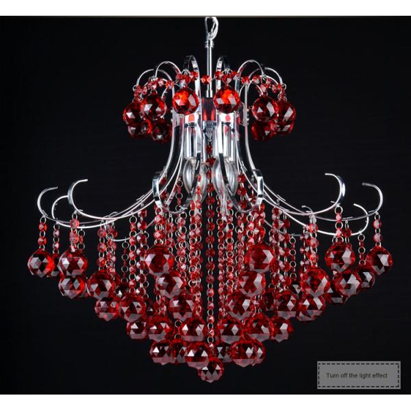 Coloured metal crystal chandelier for indoor home lighting (WH-MI-67)