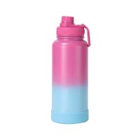 Thermose gravée en acier inoxydable 304 avec isolation de 12 heures bleu rose