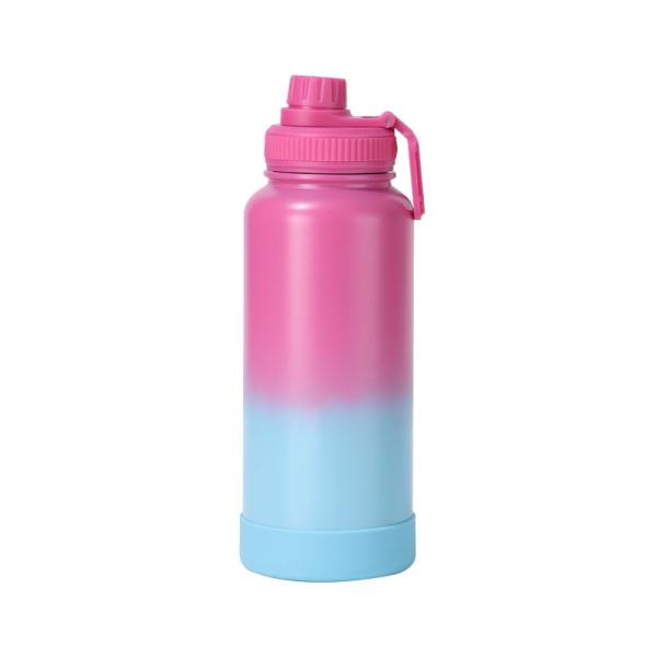 304 Stainless Steel Engraved Thermos With 12-Hour Insulation Blue Pink