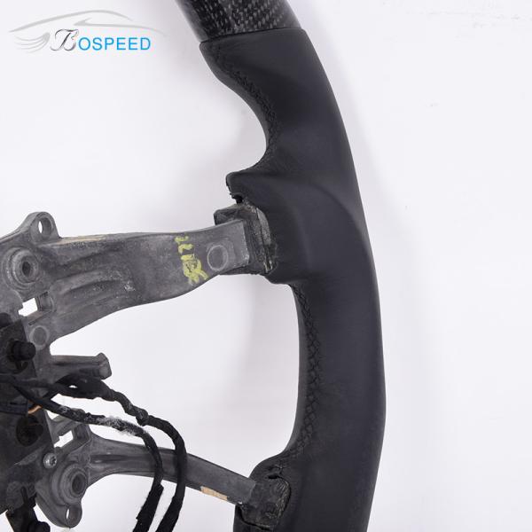 Smooth Customization Defender Leather Steering Wheel Land Rover Real Carbon Fiber