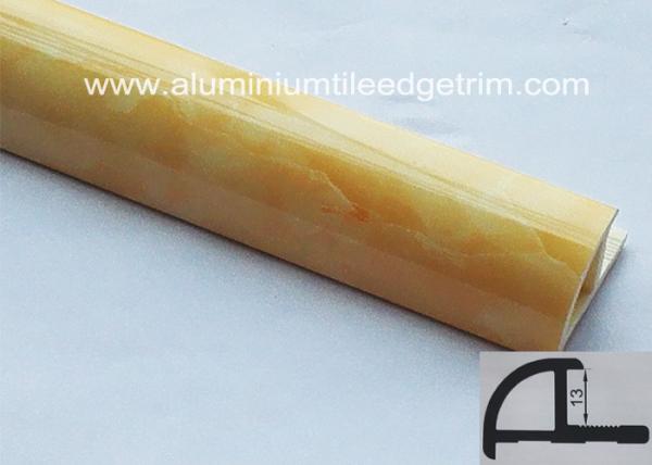 Deep Beige Tile Corner Trim Thermal Transfer Printing 13mm X 2.5m / Wall Corner Protectors