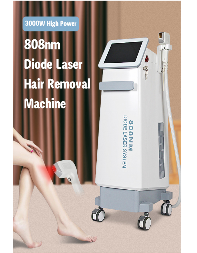 808nm 755nm 1064nm Triple Wave Diode Laser Hair Removal Machine For Women Men