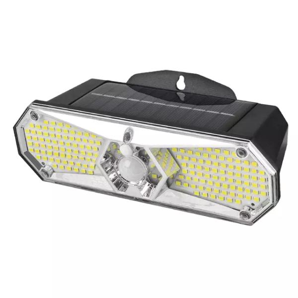 6000K Daylight Alert Outdoor Solar Led Wall Light with Waterproof PIR and Light Sensor