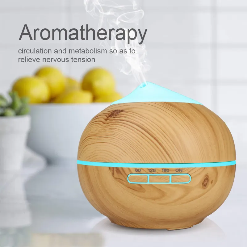 Shenzhen Factory Ultrasonic Essential Oil 200ml Wood Grain Aroma Diffuser