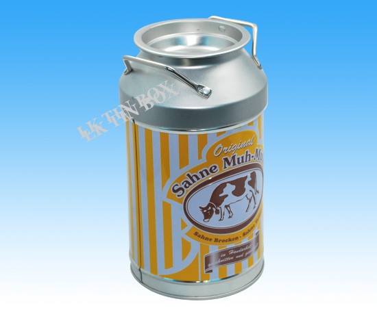 D84 Milk Bottle Shaped Metal Tin Packaging Box Storage For Christmas Holiday