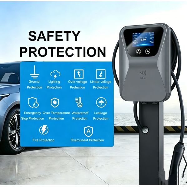7KW 32A CE Certificated Electric Car Charging Station WallBox EV Charger for Home and Commercial Use