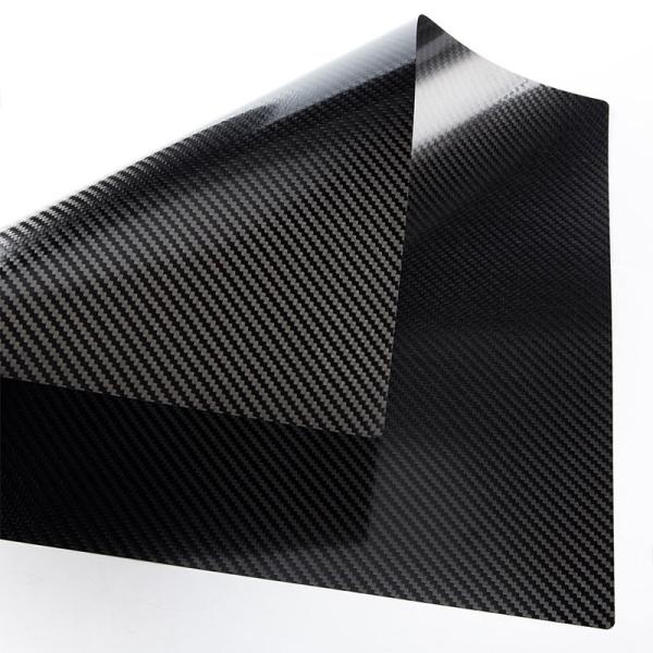 カーボンファイバーフラットプレート 100mm X 250mm X 2mm 厚さ - 100% 3K トロー 平面 織り 高光沢 表面