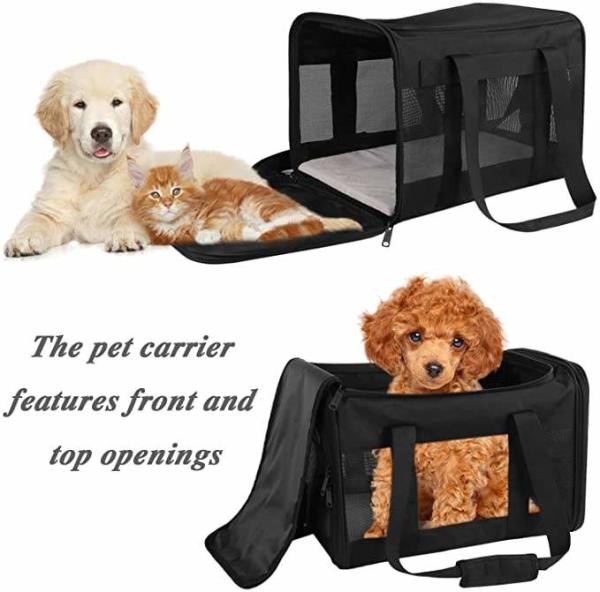 Travel & Car Small Dogs Puppies Cat Pet Carrier Airline Approved Soft Sided Collapsible Top Loading Cat Bag Carrier