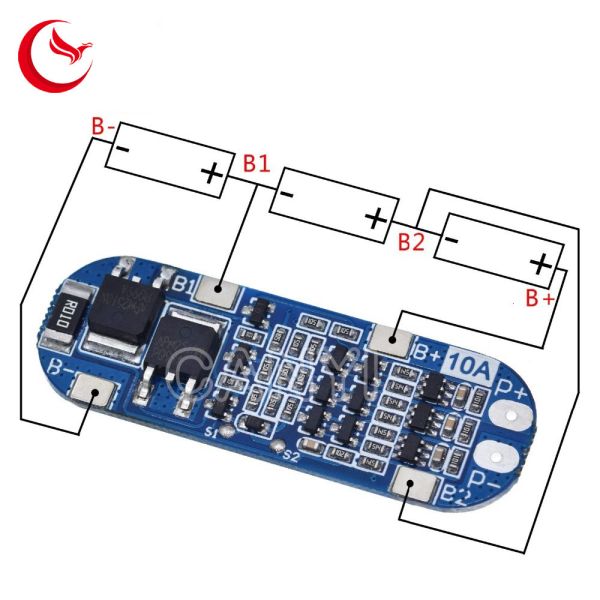 3S 10A Li Ion 18650 Charger Protection Board 11.1V 12.6V
