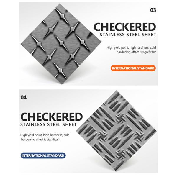 Checkered картина толщины 1mm листа нержавеющей стали 430Ss квадратная