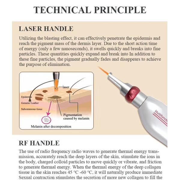 Машина 3 удаления татуировки лазера пикосекунды 1064 Nm в 1 ручке Ipl Rf