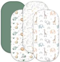 Polyester Fabric Personalized Bassinet Sheet Breathable With Parent Friendly Design