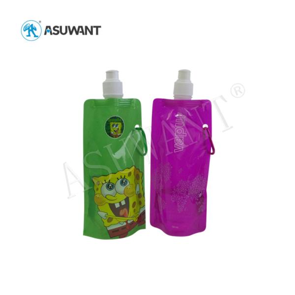 Biodegradable Water Spout Pouch Heat Seal Mylar Bags 600 ML With Hanging Ring