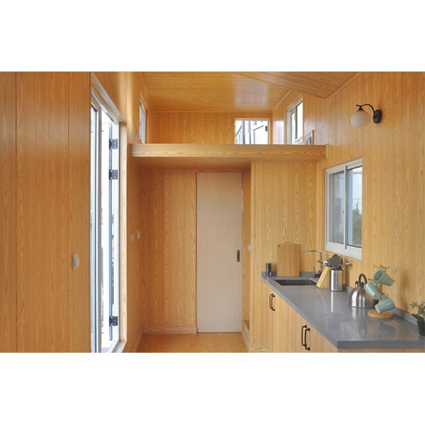 Дом катил светлого стального Префаб крошечный с стеной и трейлером панели сэндвича ПУ металла