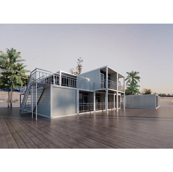 BOX SPACE Luxury Modern Prefabricated Steel And Sandwich Panel Mobile Home Flat Pack Container House