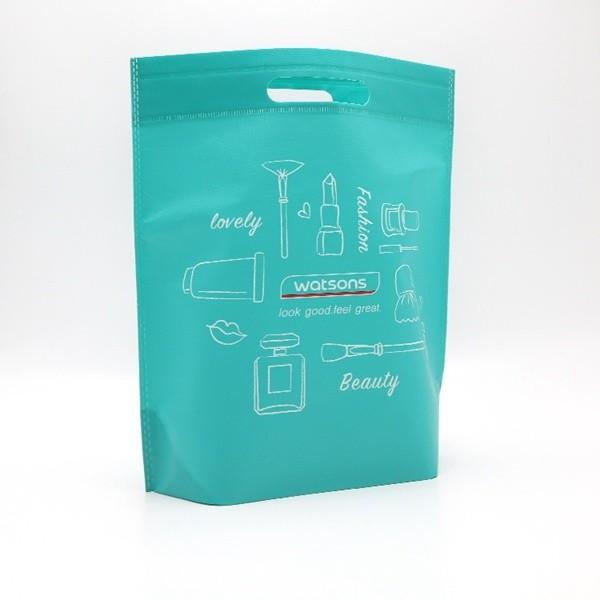 WENZHOU die cut handle non woven carry bag hot sales eco d-cut reusable non woven bag