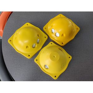Yellow ABS Plastic Road Stud Pavement Marker with 170*170*45mm 173*173*65mm 200*200*70mm Sizes for Traffic Safety