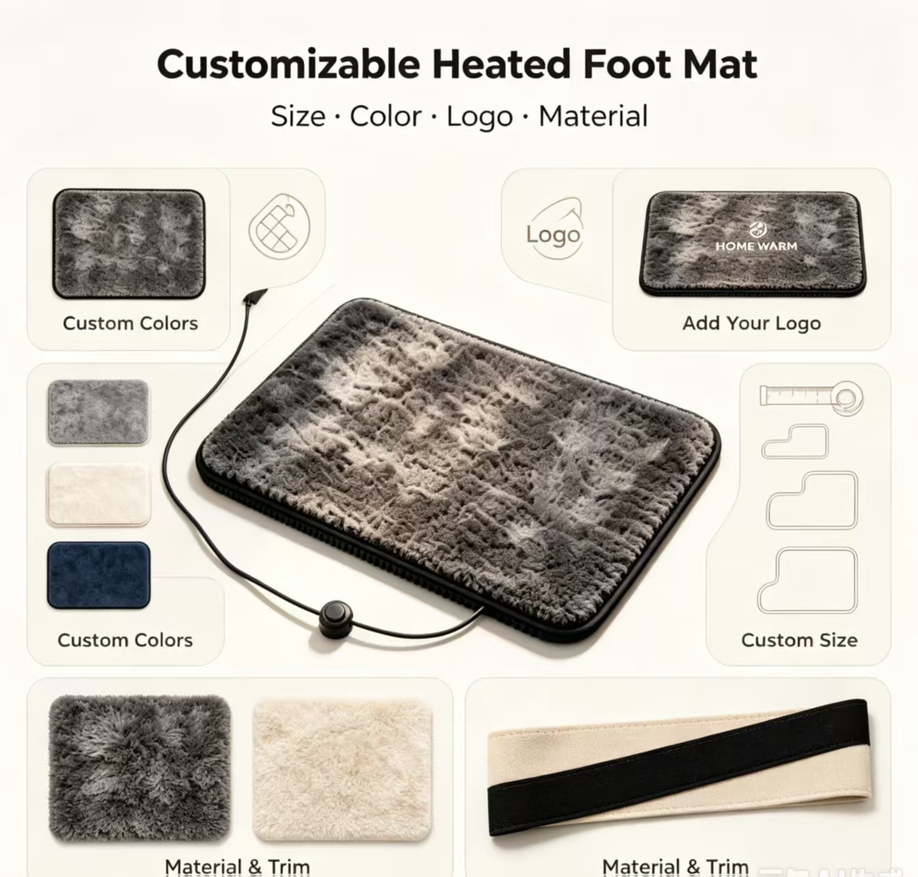 Drying Foot Mat Featuring Gentle Heating and Moisture Evaporation to End Cold Damp Feet Troubles Perfect for Daily Leisure