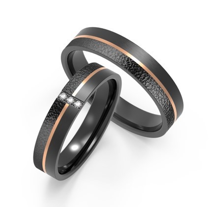 Stylish Black Titanium Ring Alloy Wedding Band Embellished With Zircon, offering custom engraving for unique personalization