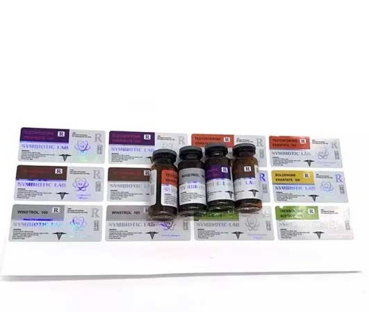 Ярлыки пробирки термостойкого голографического ПЭТ офсетной печати стеклянные