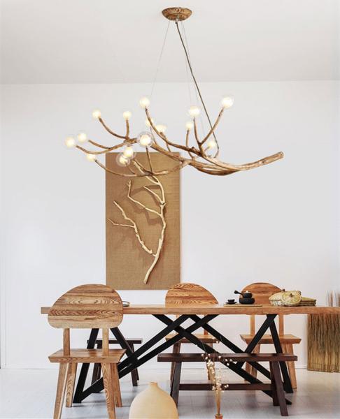 Living room Bedroom Wooden Tree Branch decorative lustre pendant home Chandelier lighting( WH-CI-107)