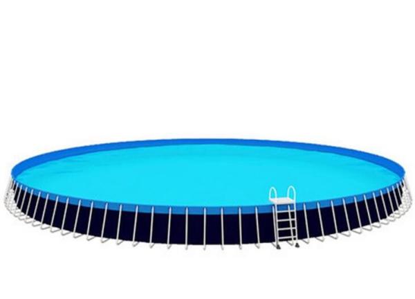 Round Shaped Outdoor Above Ground Pool Customized Size 0.9mm Tarpaulin PVC