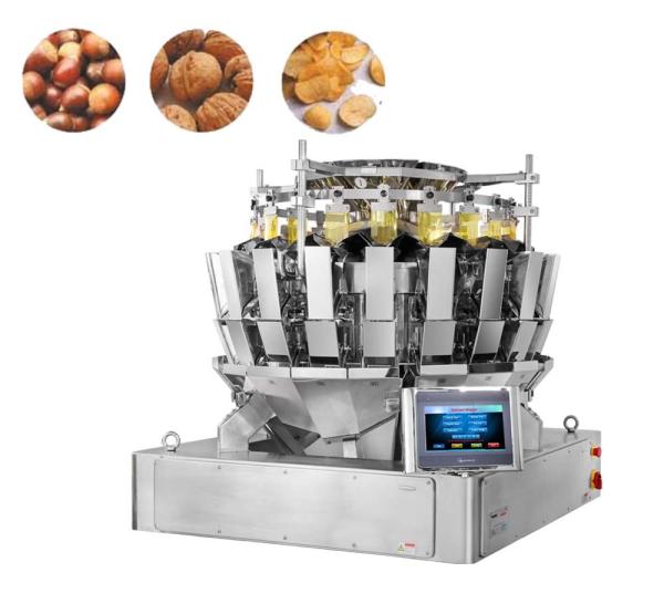 Weighing And Packing System For Snacks/Puffed Food/Pet Food 1.6L/2.5L Hopper 20 Heads Multi-Head Weigher
