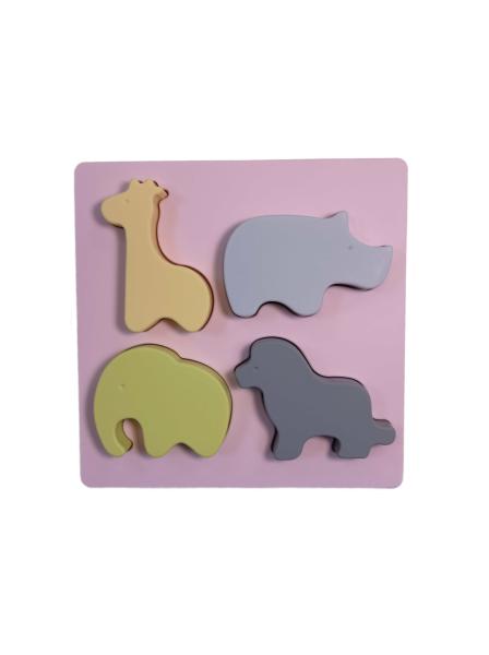 220 Gram Silicone Baby Toys Plush Puzzle Eco Friendly Different Animal 15*15*3cm
