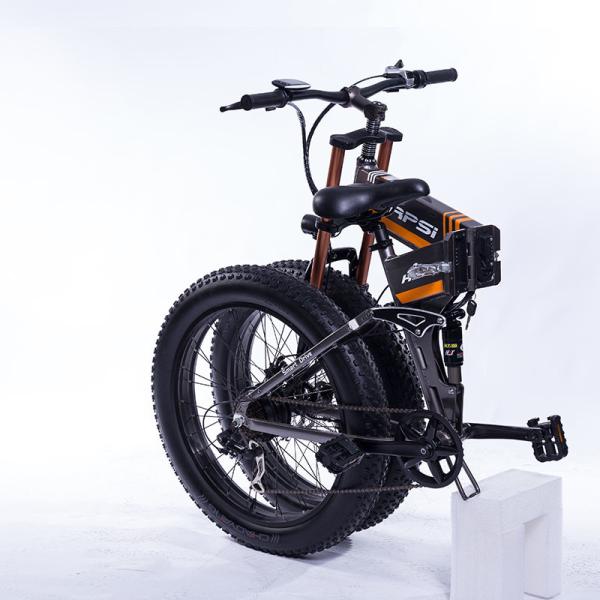 26 Inch Fat Tire Electric Bike , Mountain Electric Snow Bike Brushless Motor