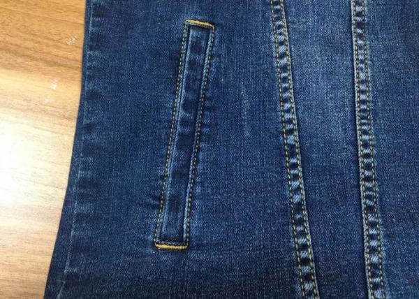 Indigo Trucker Cotton Mens Denim Jacket And Jeans , Slim Fit Denim Jacket Fashion