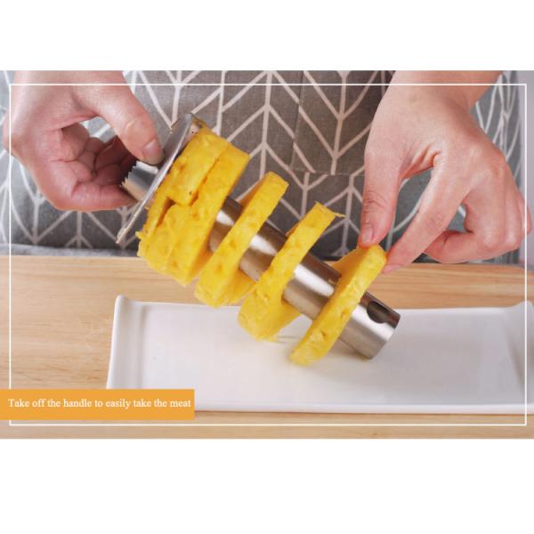 24*11cm Manual Stainless Steel Fruit Slicer with Sharp Blade and Detachable Handle