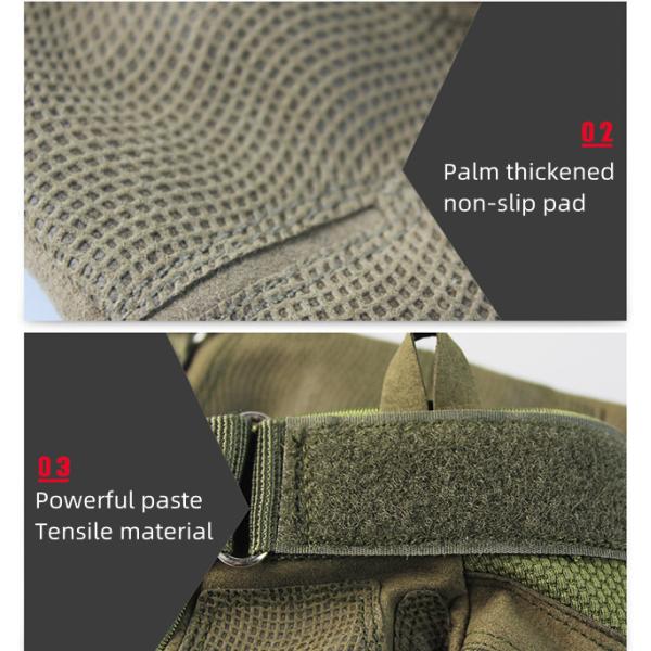 Tactical Half Finger Waterproof Riding Gloves Microfiber Army Green