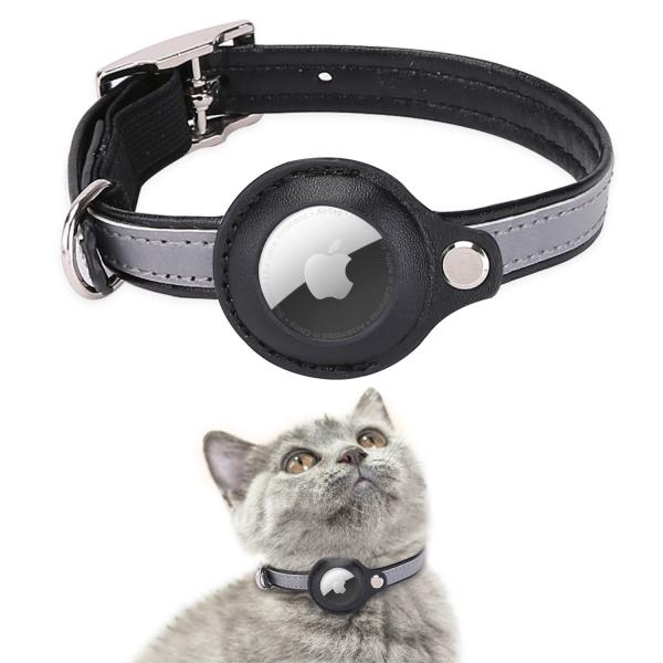 Adjustable GPS AirTag Dog Collar Small Animals Dog Collar With Airtag Holder