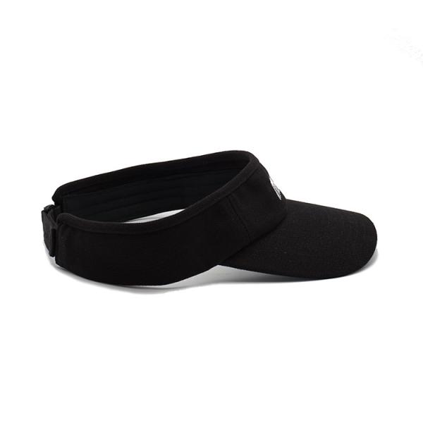Boné Viseira De Sol Verão 58 cm Tecido Lona Tamanho Adulto Cor Preto Bordado Logotipo