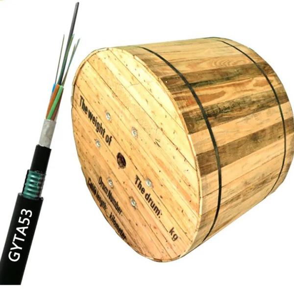 Subterrâneo directamente enterrado FRP Membro de resistência Cabos de fibra óptica duplo blindado GYFTA53