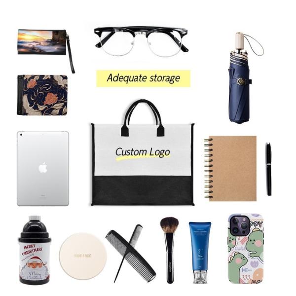 Sublimation Duffle Shoulder Bag Blank DIY Custom Printed Logo Compound Cotton Linen Sublimation Tote Bag