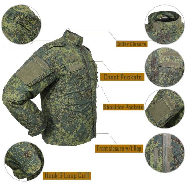 Military Combat Suit Tear resistant Polyester Cotton Russian Camouflage Combat Uniform