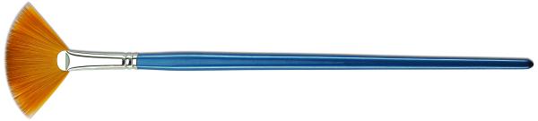 Customized Color Artist Fan Brush , School Thick Flat Paint Brushes Nickel - Plated
