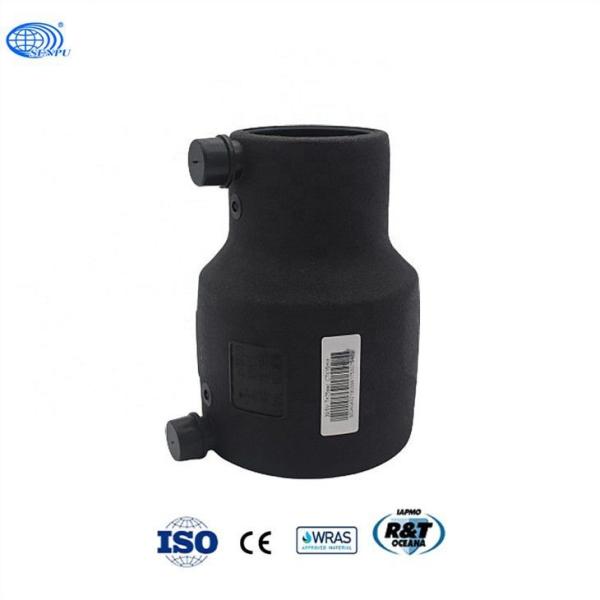 DN20 DN63 Plastic Pipe Fitting Black HDPE Reducing Coupler Socket Fusion Tee